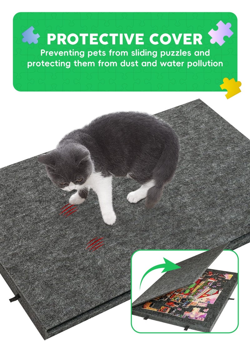 URbazaar 1000 Pieces Puzzle Board with Drawers and Cover,30.3"x21.1"Portable Jigsaw Puzzle Table for Adults Puzzle Tables with Drawers - Image 4